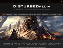 Tablet Screenshot of disturbedpedia.com